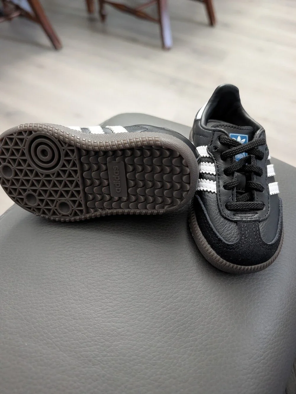 Adidas Samba OG Infant Toddler Shoes Black White Gum Size 5K